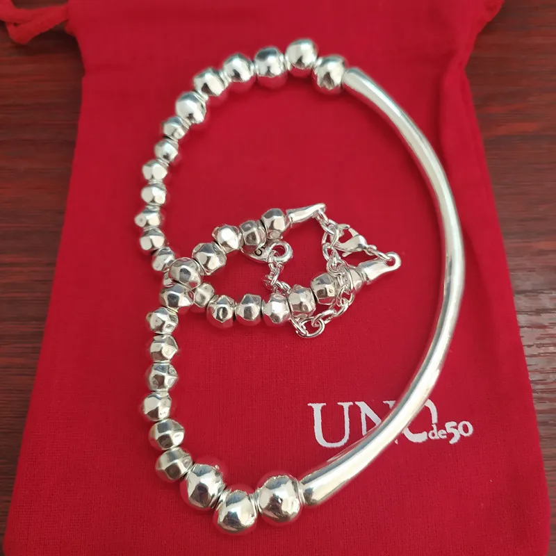 alloy bead necklace, Silver clasp, fashion, with logo, wholesale, new 2021, European fashion gift bracelet