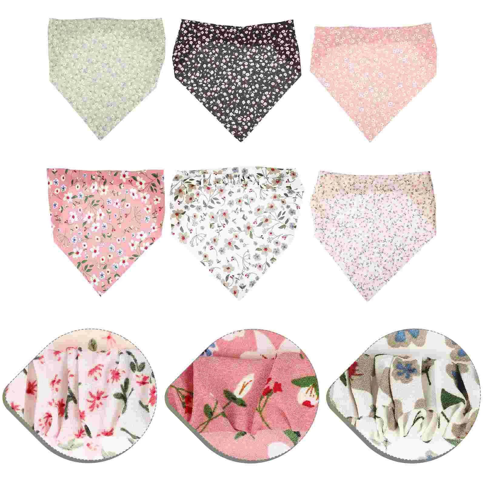 

6 Pcs Triangular Headband Boho Bandana Fashion Women Running Bohemia Silk Wreath Photo Creative Girl Hair Accessories