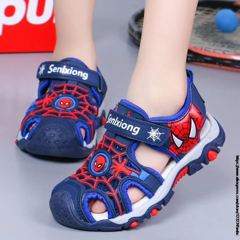 Kids Sandals Children Beach Shoes SpiderMan Summer Aqua Sport Soft Non-slip Toddler Infant Outdoor Shoes