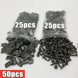 Durable Anti-Rust Metal Fastener Clips with Screws (50pcs set)