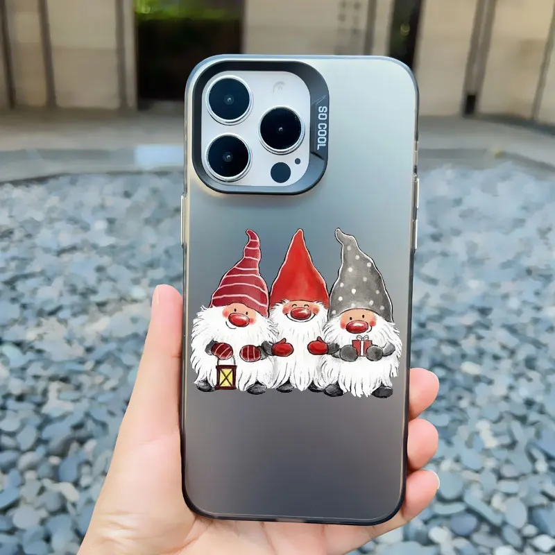 Niedliche Weihnachts-Weihnachtsmann-Handyhülle für iPhone 17 16 15 14 Pro Max 13 12 11 Pro Max Mini 15 Plus Stoßfeste Laser-Cover – Detail 5