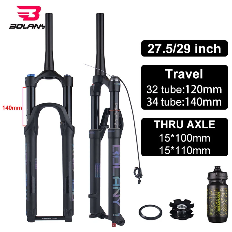 Bolany 27.5/29 Boost Fork Thru Axle 100/110mm 32 Rl Quick Release