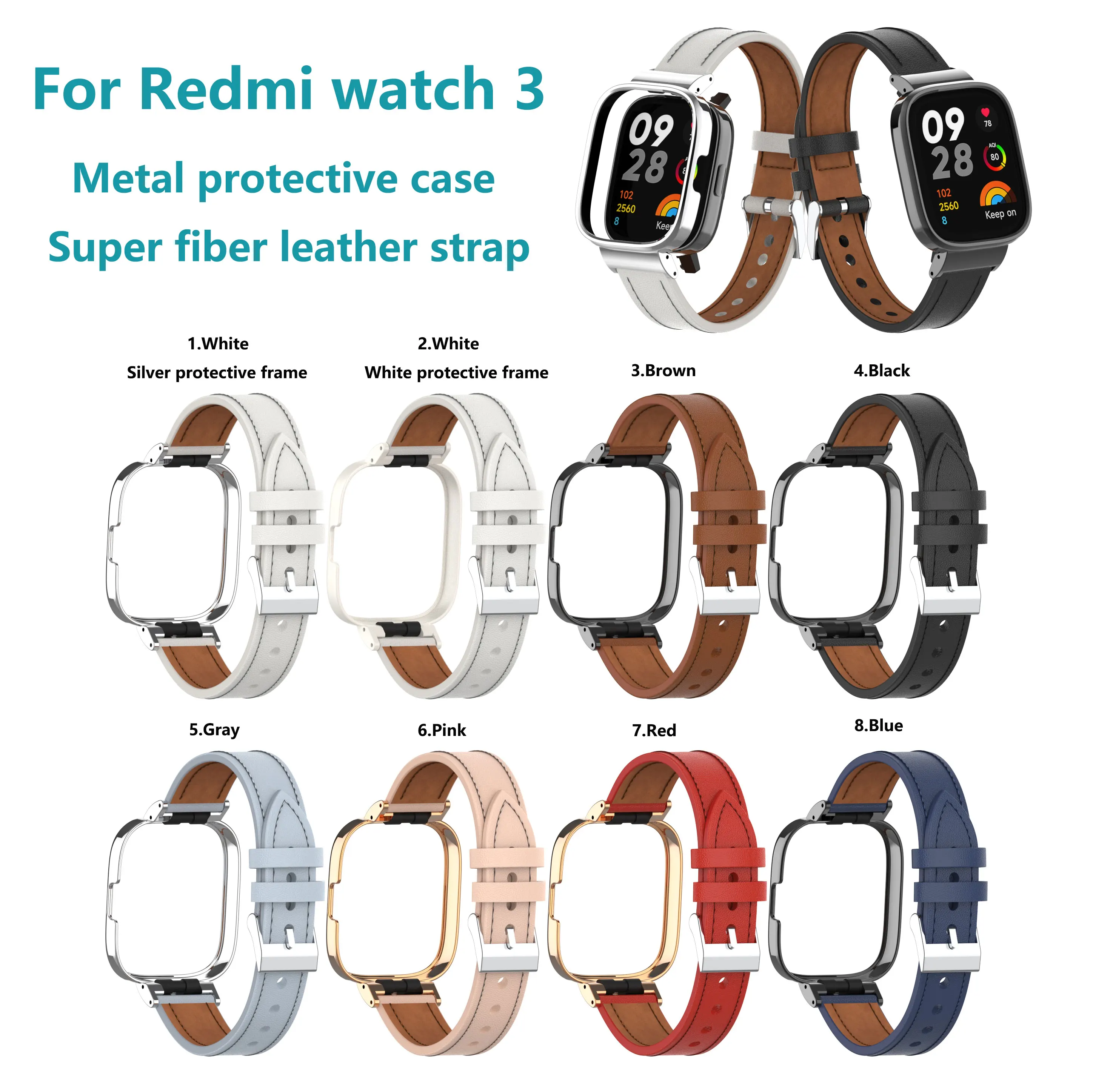 Premium Ultra-Fiber Leather Strap with Metal Protection Box