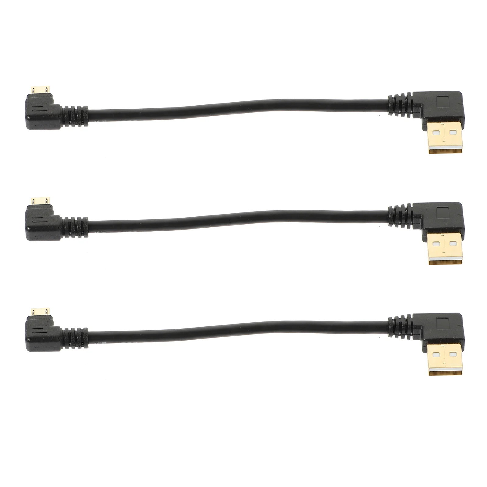 

3pcs USB To Micro USB Cable Right Angle Micro USB Fast Charging Data Cable