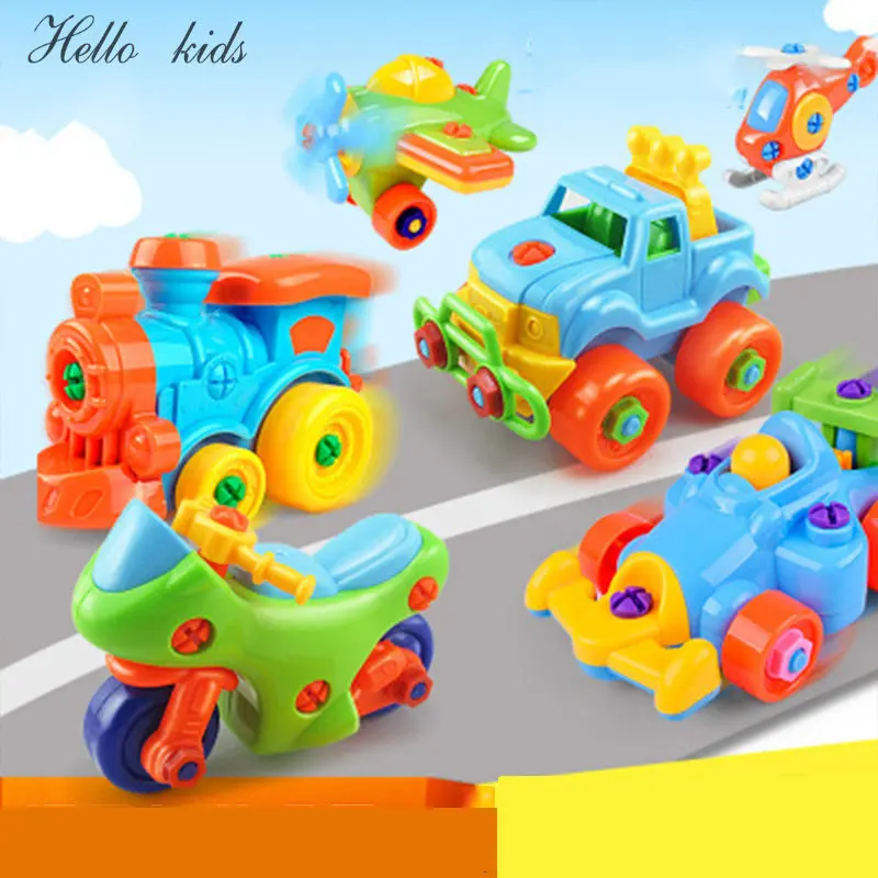 

Early Learning Education DIY Screw Nut Group Installed Plastic 3d Puzzle Disassembly Motorcycle Kids Toys for Children