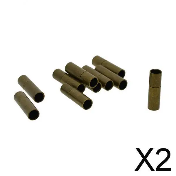 

2X 10 Sets Push Clasp Leather Cord Ends Connectors Jewelry Making 4mm