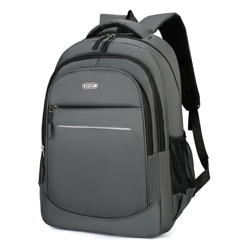 Business travel backpack, equipped with adjustable shoulder straps, multiple compartments, and polyester lining, laptop backpack