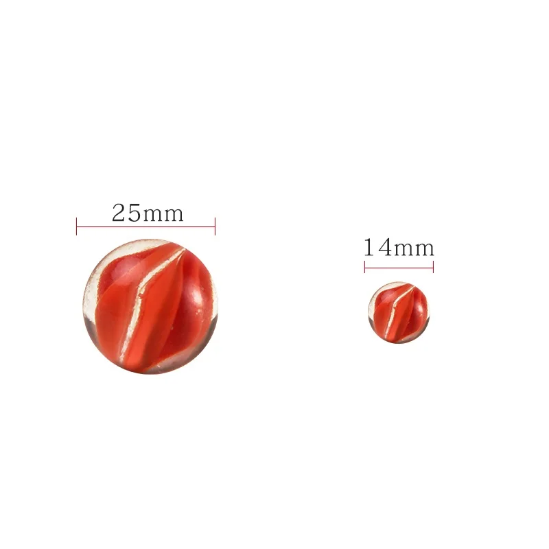 Colorful Glass  Brand New And High Qualit Big Size 25MM /14MM Glass Marbles Glass Bead Marbles Children's Toys 3
