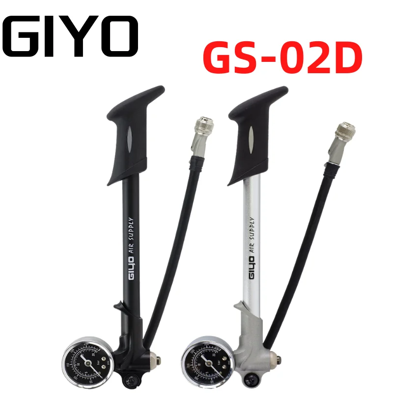 GIYO Foldable 300PSI High-Pressure Bike Air Shock Pump With Lever