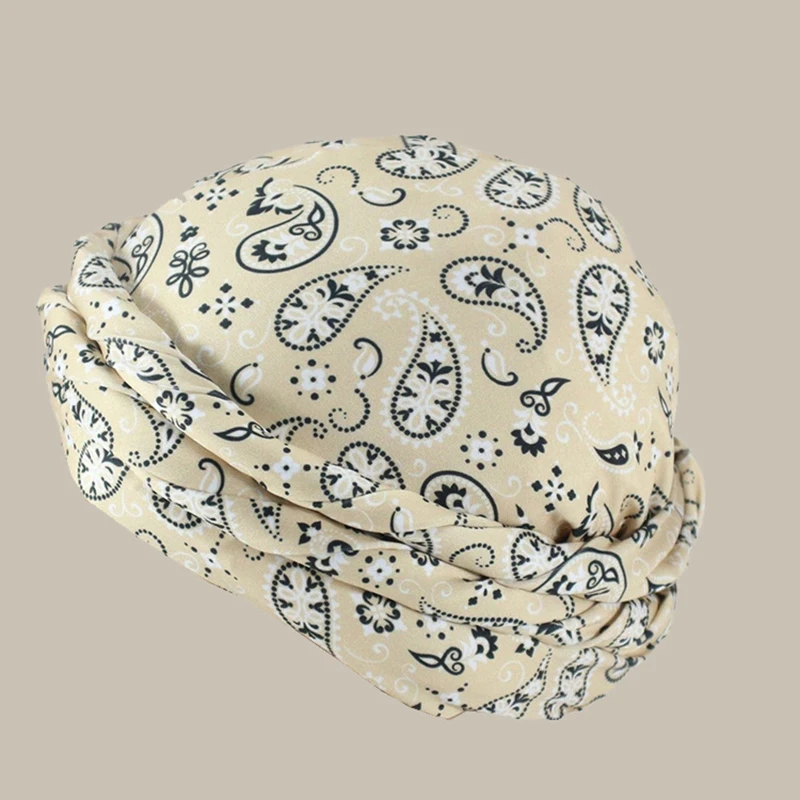 Casual Printed Turban Hats Unisex Elastic Amoeba Pullover Cap Fashion Versatile Headscarf Bandana Hip-hop Streetwear Accessories manga anime seven deadly sins meliodas printed pattern pullover unisex fashion loose pullovers oversized casual streetwear top