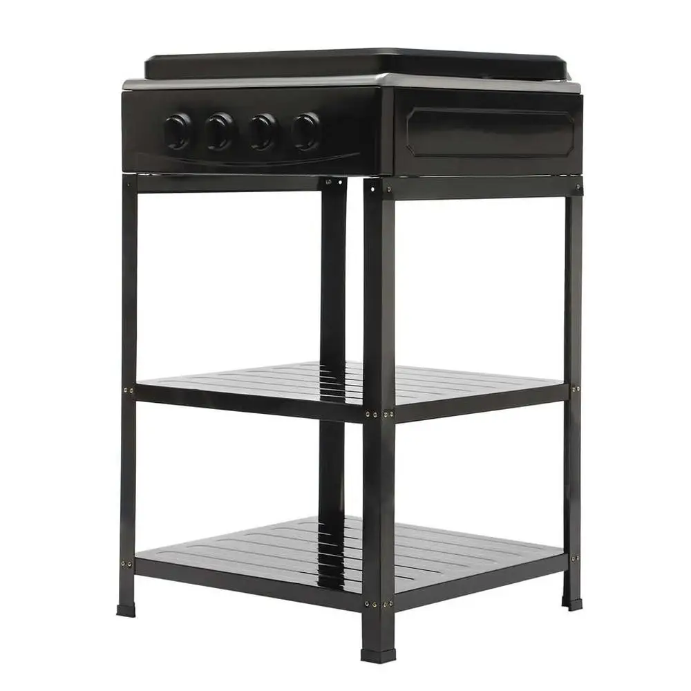 Portable Gas Stove Camping Burner Windshield Stand 4 Burners High Heat Flame Control Compact Cooking Support Rack Easy Operation 2