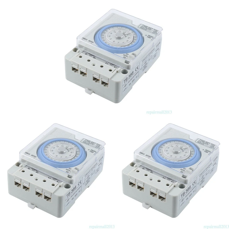 

3X New TB-388 Rectangle 15 Minutes / 96 Times Switch Timer Without Battery