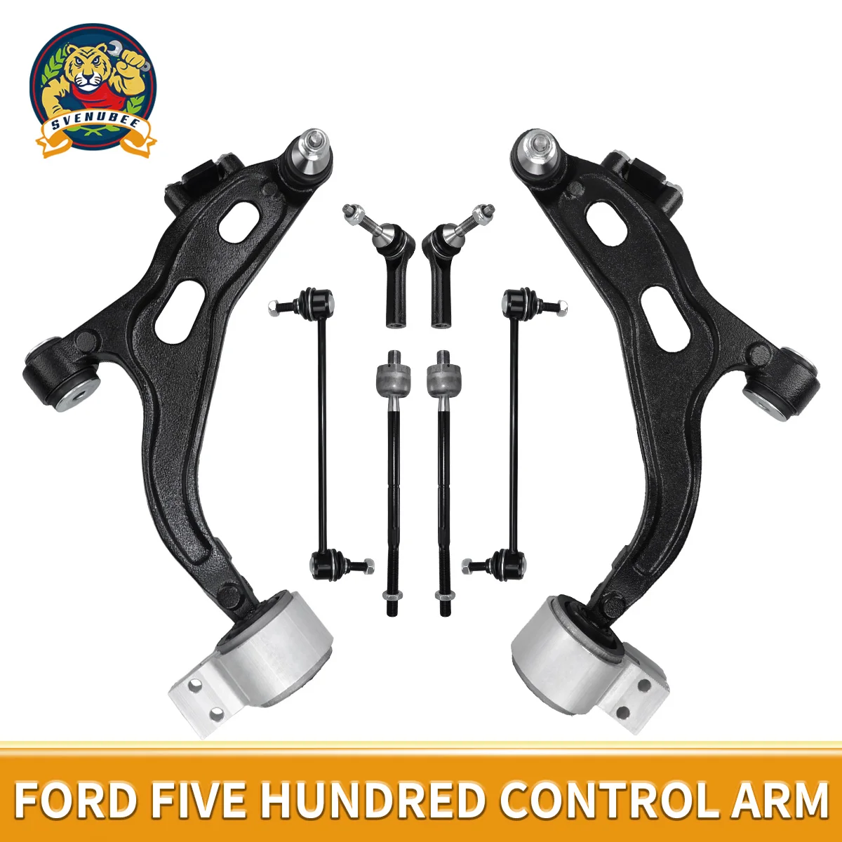 Svenubee Front Lower Control Arms Suspension Tie Rod End Link 8pcs for Ford Five Hundred Freestyle Mercury Montego 2005 - 2007