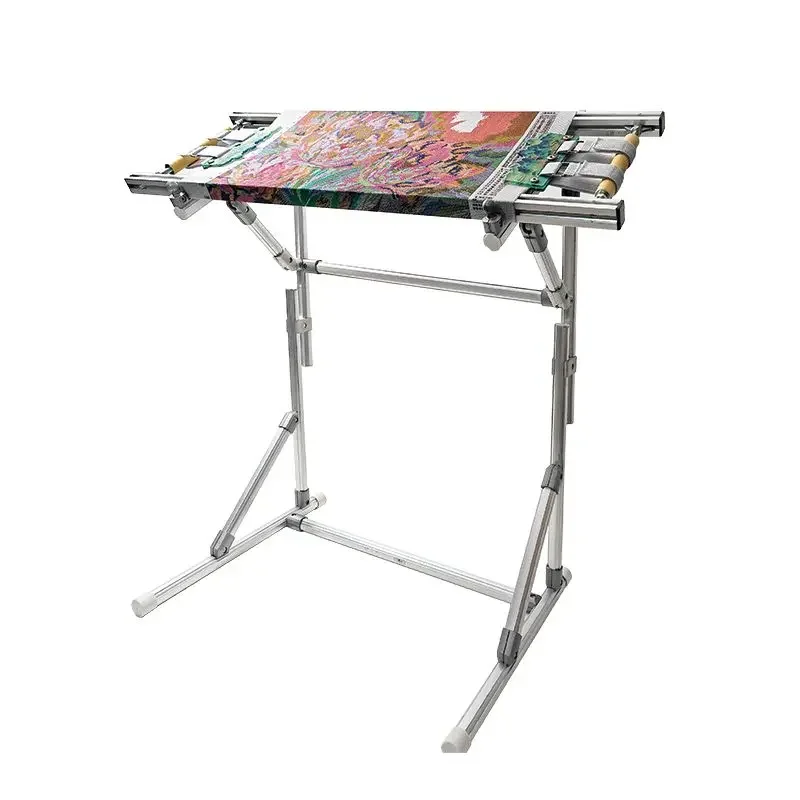 Upgraded version of floor stand with telescopic adjustment aluminum alloy embroidery frame tension frame 4