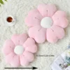Soft Plush Daisy Flower Throw Pillow - Cozy Decorative Cushion for Bed & Sofa, White/Pink, Adorable Floral Desig 5