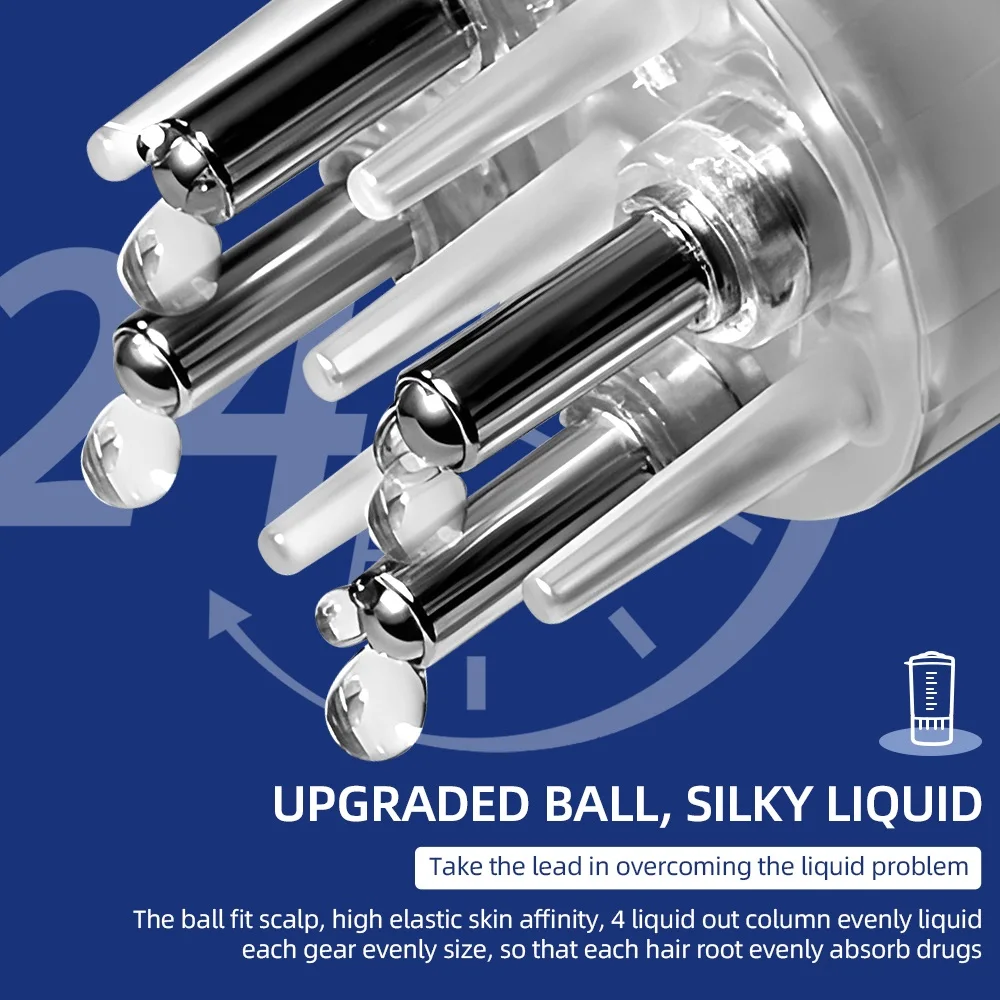 8ML Scalp Medicated Comb Scalp Treatment Applicator Hair Regrowth Essential Oil Liquid Guiding Massage Comb Hair Roots Massager