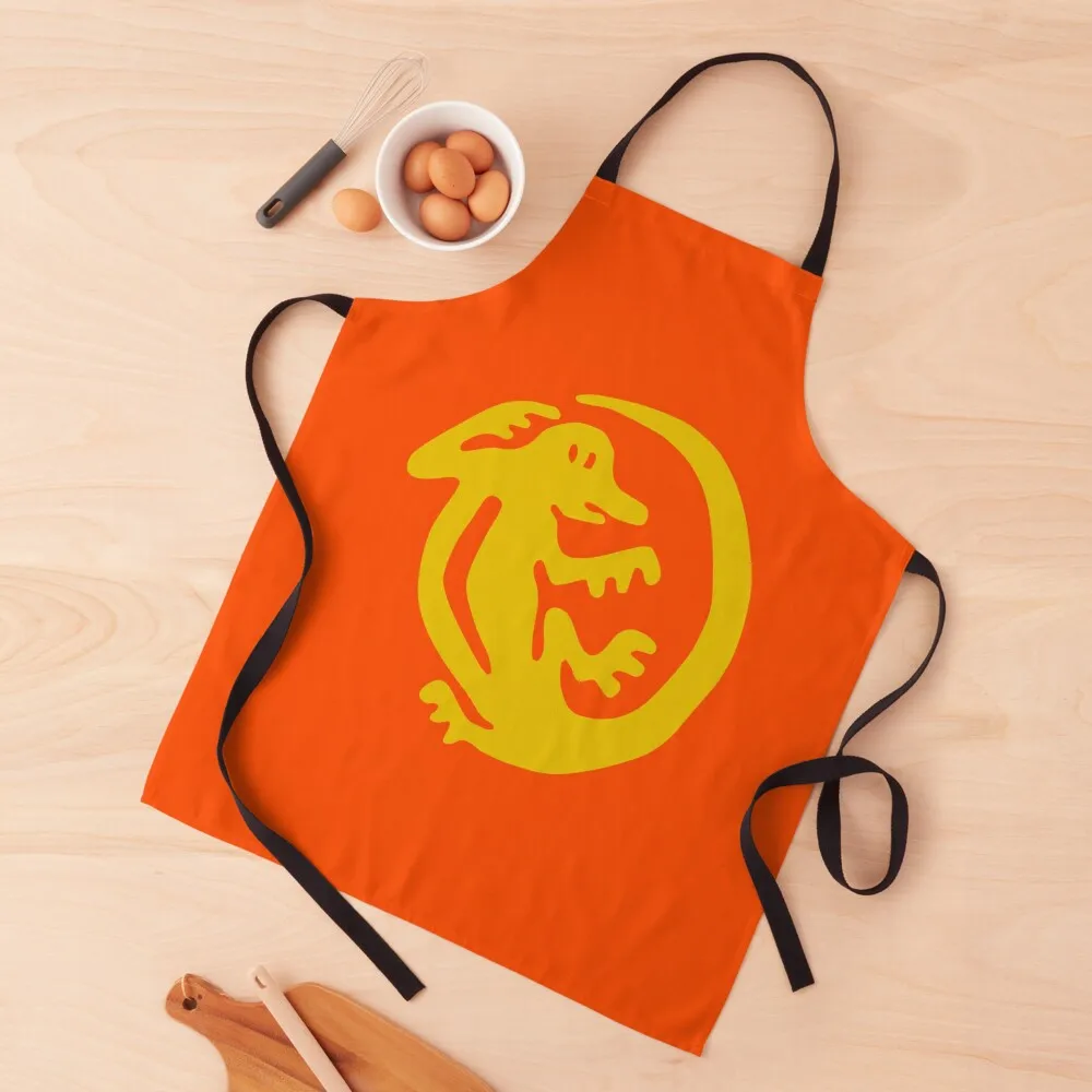 

Orange Iguanas Apron Home Utensils Dress Apron Waiter Uniforms