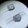 New Arrived Iced Out Bling Men Finger Jewelry Hip Hop Geometric Triangle Evil Eye CZ Rings 6