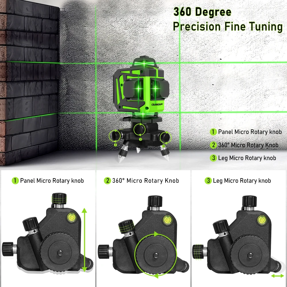 Laser Level Lines laser level 360 Rotation Metal Base