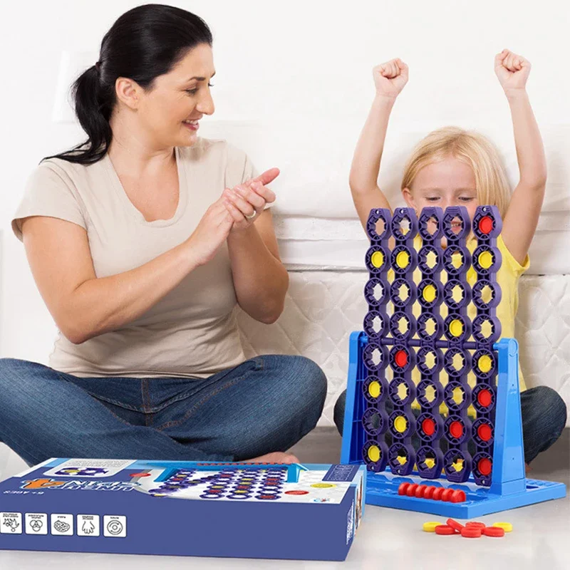 Connect 4 Spin Game Four In A Row Rotating Chessboard 2 Player Board Games for Family Kids Funny Board Game Puzzle Toys Kid Gift 4
