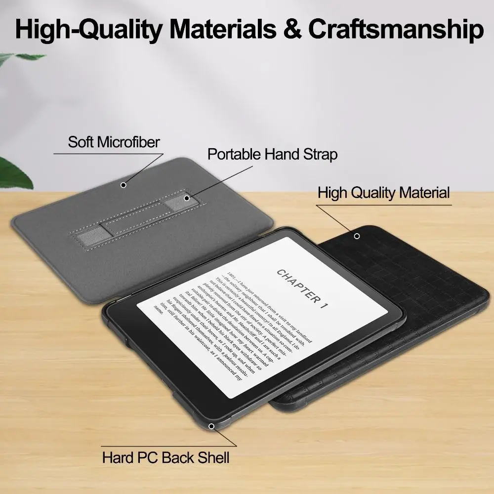 Hand Support e-Reader Case with Auto Sleep/Wake Feature