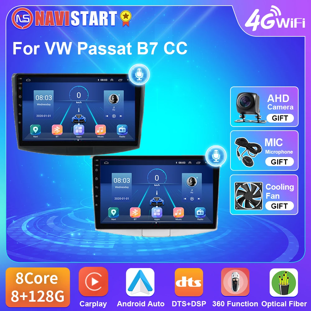 

NAVISTAR T5 Car Radio For VW Passat B7 CC 2010 2011 2012 - 2016 Autoradio Multimedia Video Player Stereo 4G WIFI With Screen