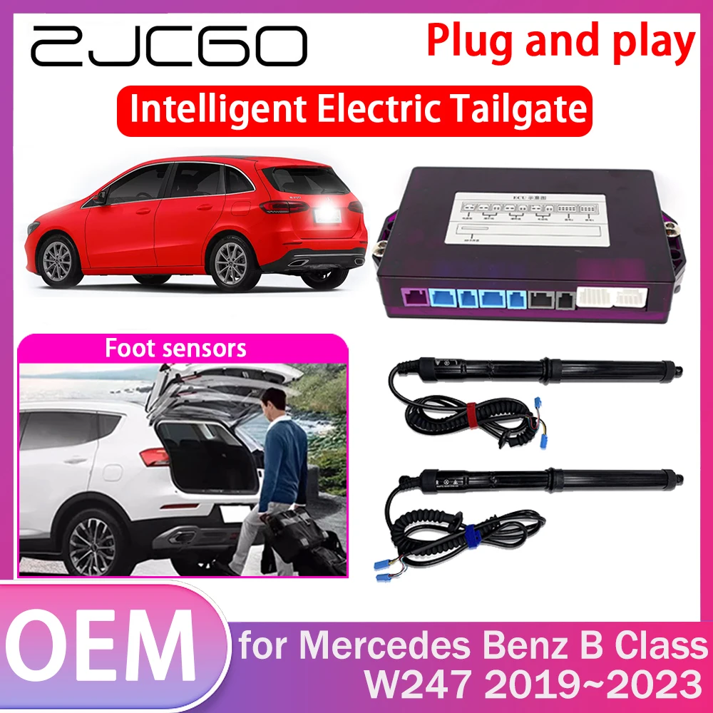 

ZJCGO Electric Tailgate Lift Drive Trunk Opening Tail Gate Lift Soft Close Car Door for Mercedes Benz B Class W247 2019~2023