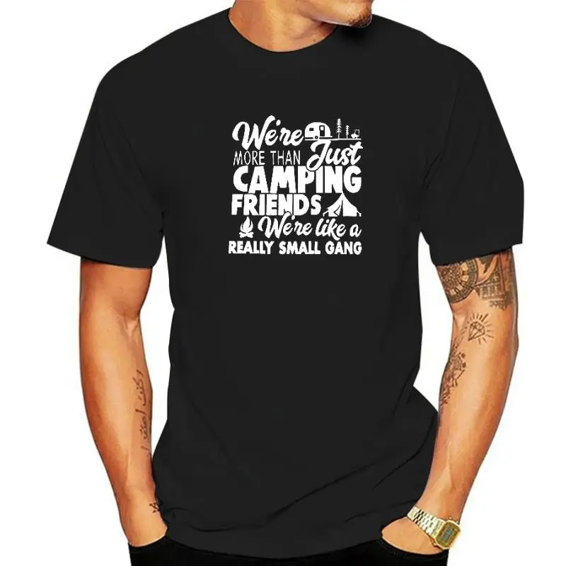 

Camping-Life T Shirts for Women We're More Than Just Camping Friends Shirt Funny Short Sleeve Camper Tee Casual Tops