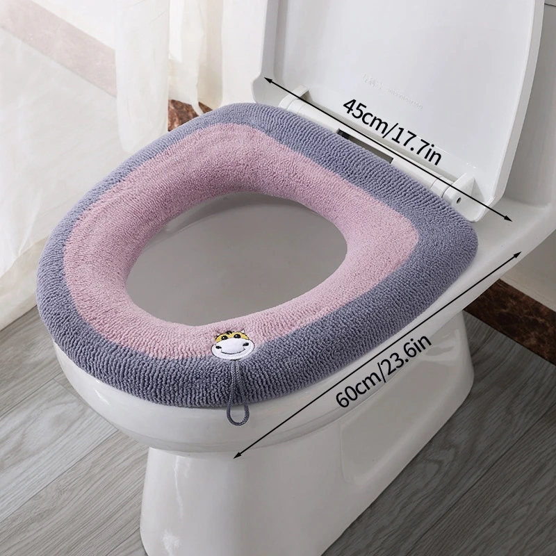 Funda Suave Para Asiento De Inodoro - Lavable, Elástica, Color Gris, Talla Única