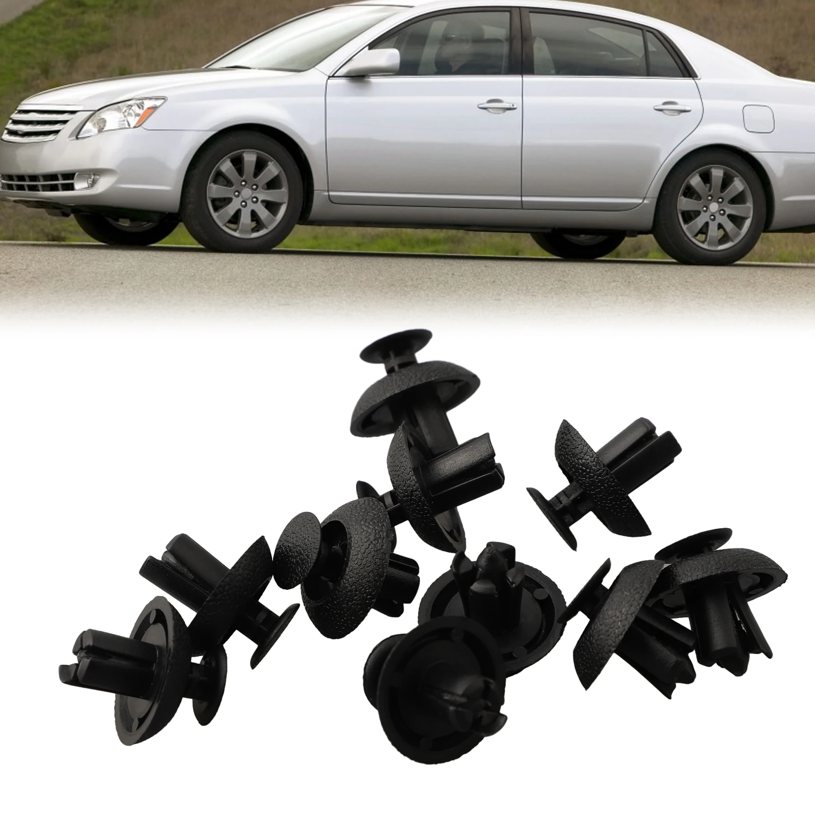 

High Quality Grille Clip Parts Radiator 10PCS 90467-07211 Accessories Black Bumper Fittings For A21201 For Scion