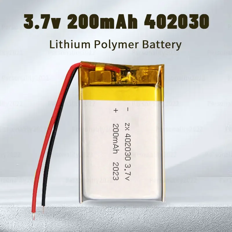 

402030 Li Po Battery 200mAh 3.7V Li-ion Polymer Mini Batteries for Smart Bracelet Backup Power Supply Tablet Pet Training Tools