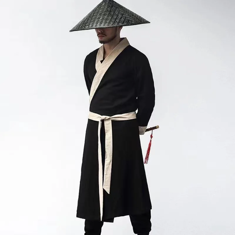 Costume traditionnel d\'arts martiaux Assassin pour hommes et femmes, robe de cosplay Hanfu, prairie chinoise, vêtements masculins sans abri