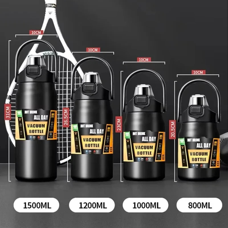 304 Stainless Steel Insulated Cup, Outdoor Portable Vacuum Bottle, Hot and Cold Sports Large Capacity Water Bottle
