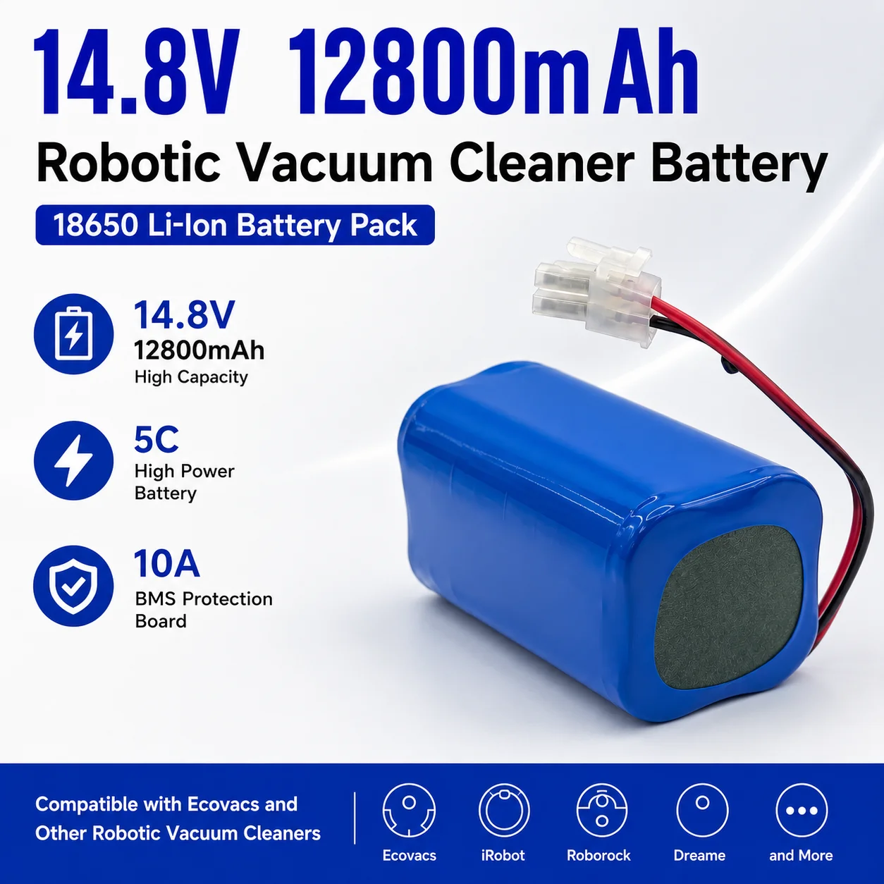 Аккумуляторная батарея RSCrola 14.8V 12800mAh для робота, обзор, отзывы, характеристики, купить