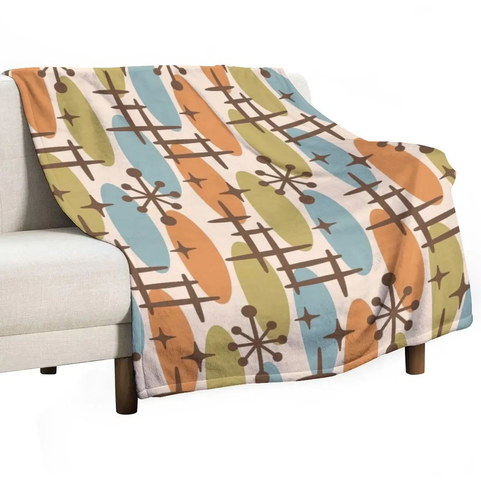 

Colorful Mid Century Modern Cosmic Surfer Pattern 135 Throw Blanket Flannel warm for winter Plush Kid'S Blankets