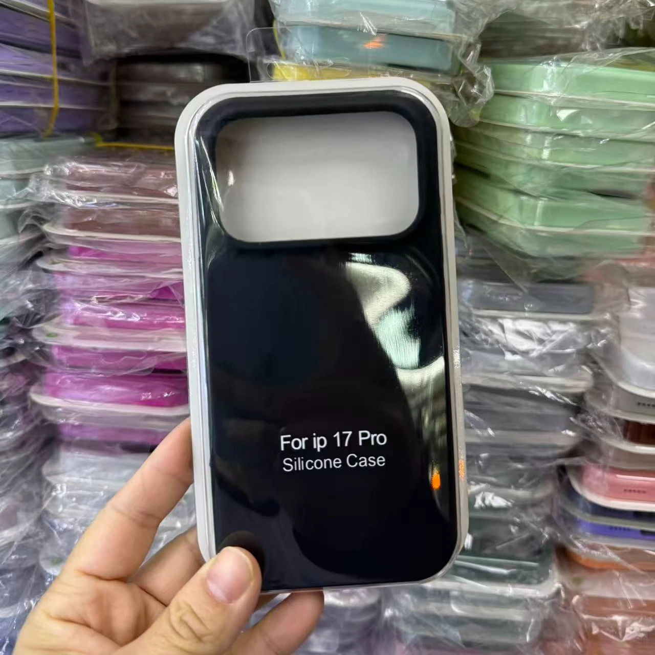 Candy Color Liquid Silicone Anti-Fall Case with Protective Packet Box