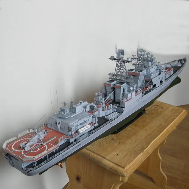 Monte um Antisubmarino exclusivo - Admiral Levchenko - Faça você mesmo - Brinquedos de construção, DIY 1:200 4