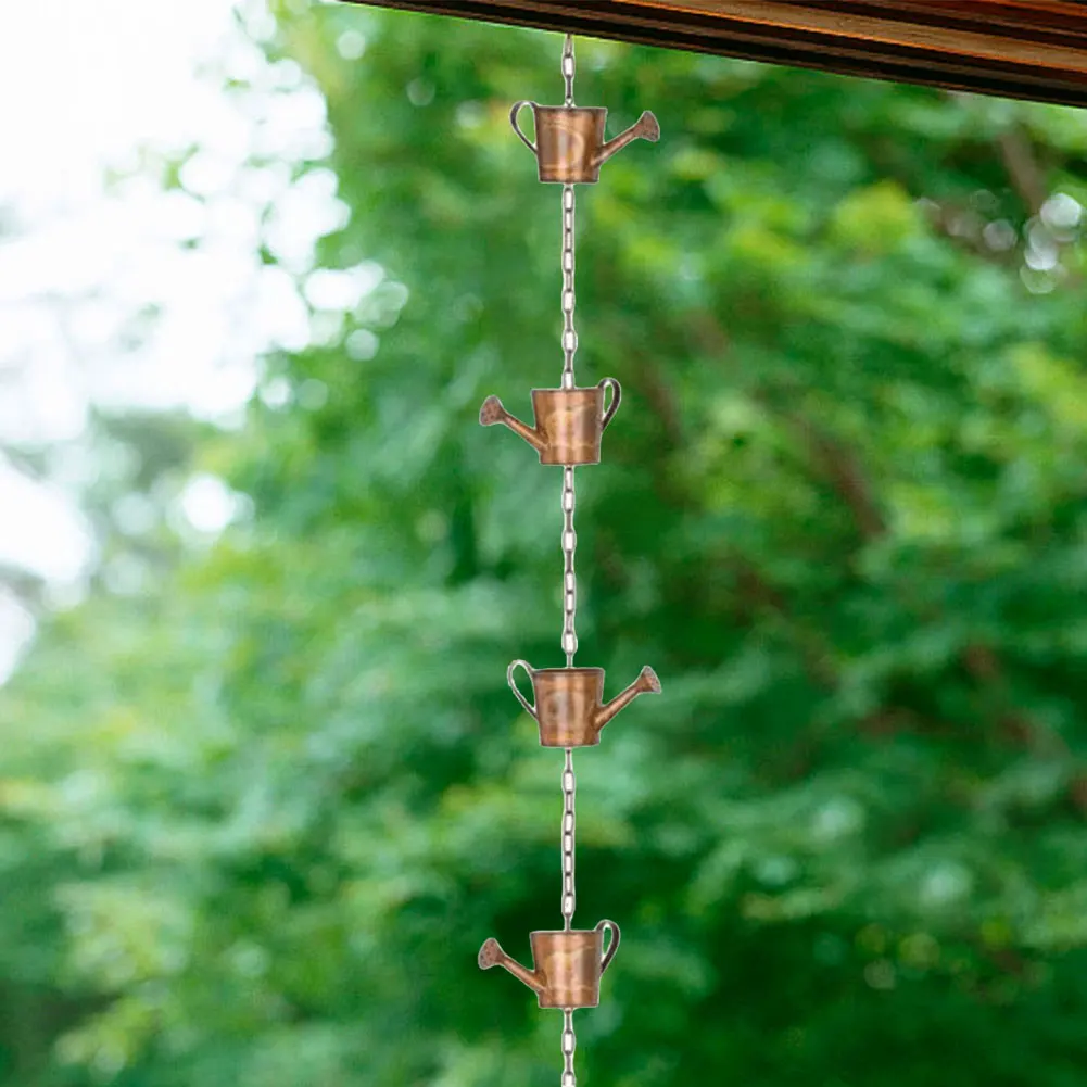 Metal Rainwater Drainage Chain Decorative Drainage Rainwater Chain Exquisite Downspout Rain for Indoor Outdoor Decor