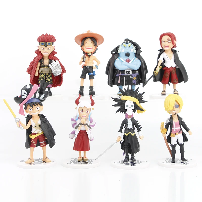8pcs/set One Piece Yamato Jinbe Shanks BROOK Luffy Zce
