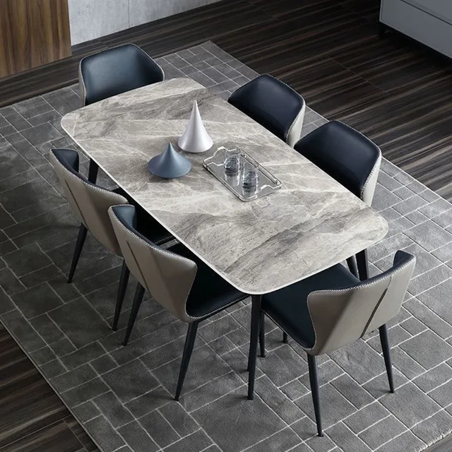 Grey Luxury Nordic Dining Table - Free Shipping