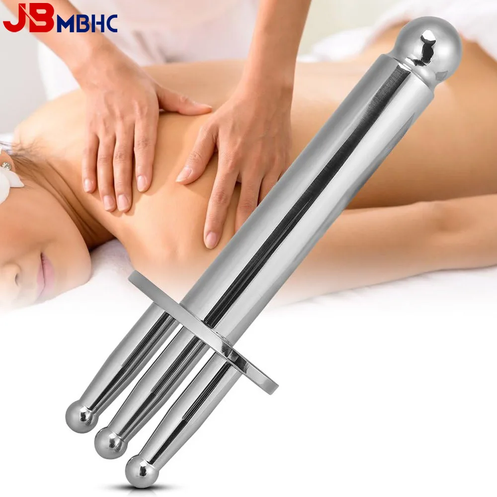 

3 Fork Magnetic Therapy Massage Pen Magnetotherapy Acid Discharge Stick Body Meridian Point Massager Dredge Lymphatic Muscle Rel