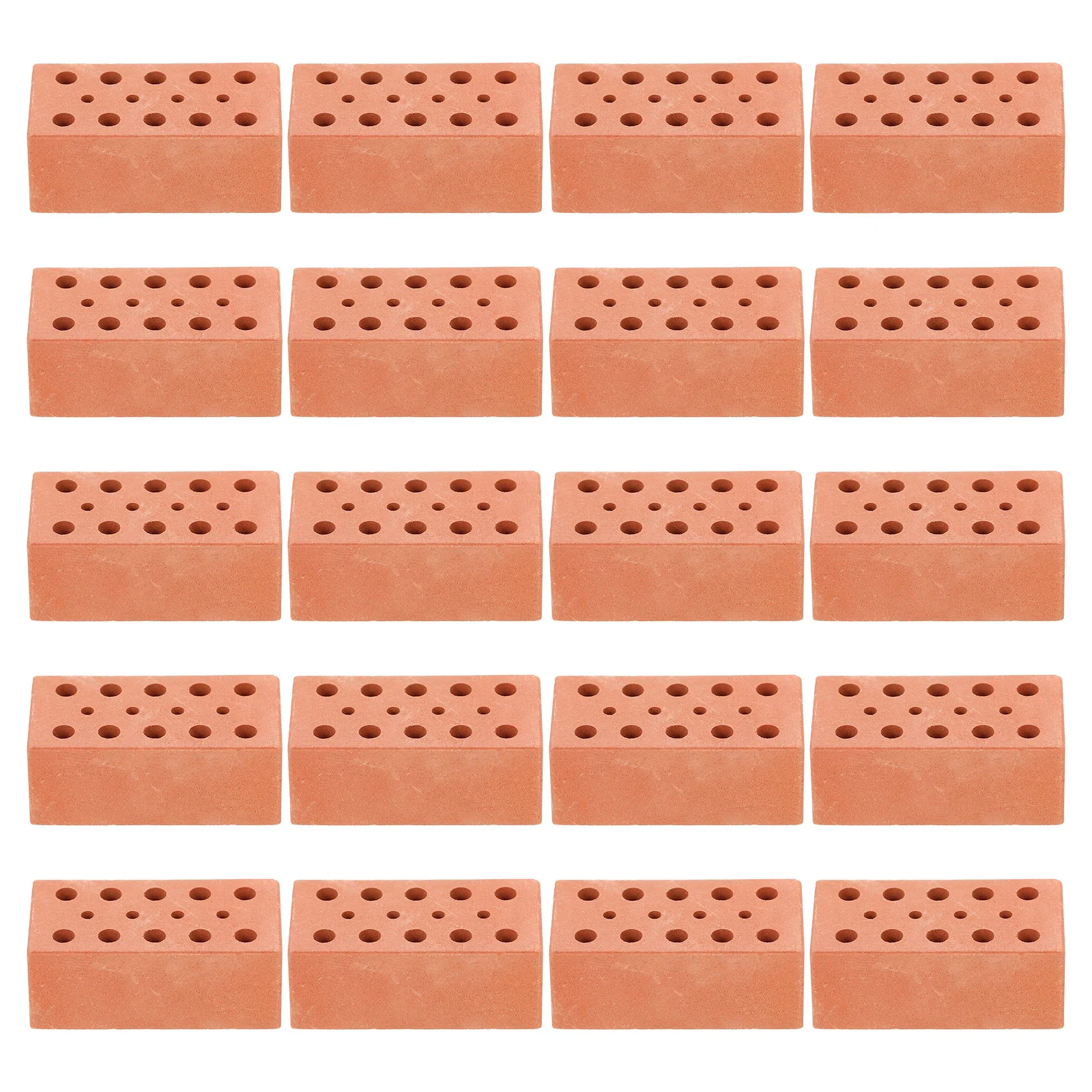 

20 Pcs Simulated Brick Miniature Decor Toy Small DIY Fake Bricks Clay Sand Table Models Kids Child Building Blocks