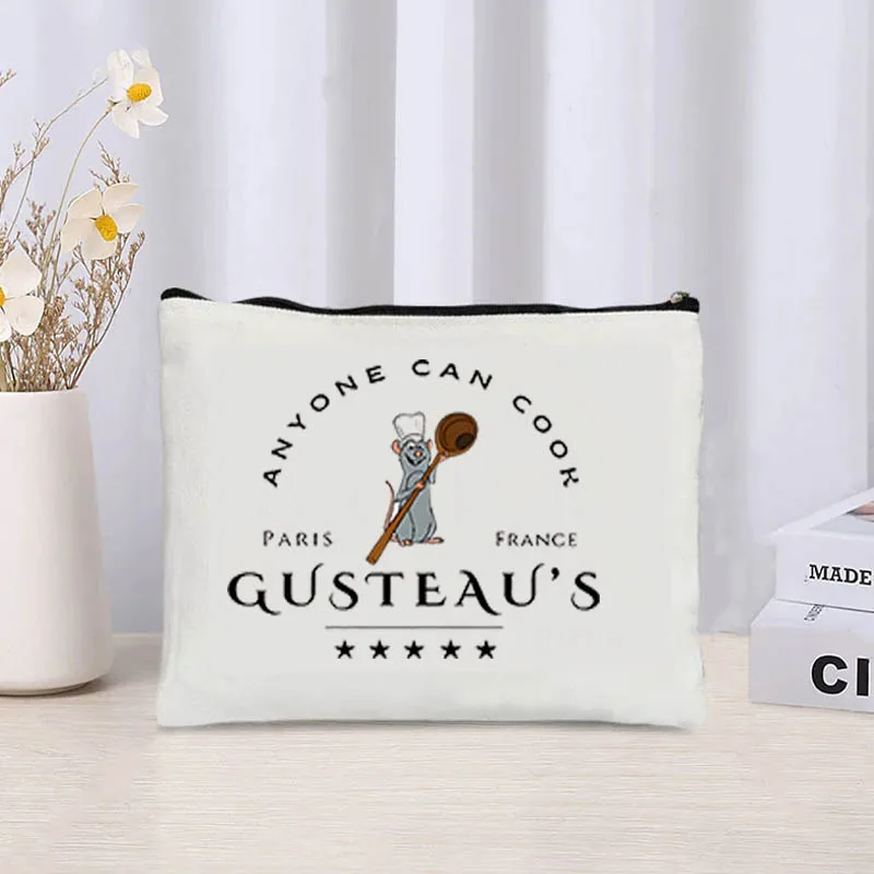 Ratatouille Shirt Chef Remy Handbag Ladies Cosmetic Organizer Canvas Shoulder Bag Eco Large Capacity Shopping Bag Wallet 4