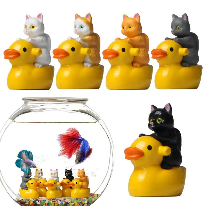 

Aquarium Tiny Ducks Landscape Garden Aquarium Dollhouse Decoration Potted Plants Cake Decoration Craft Charm For Party Toys