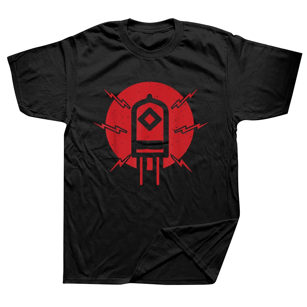 Lustiges Vakuumröhren-Gitarrenröhren-Analog-Baumwoll-Streetwear-T-Shirt, Humor-T-Shirt, lockere Passform, Kleidung für Männer und Frauen, Kurzarm