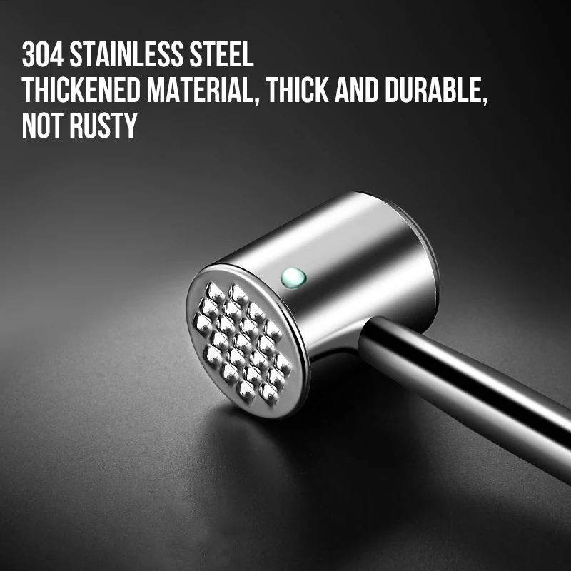 WALFOS Household Stainless steel Knock Loose Beef Mace Steak Tender Meat Beat Hammer Kitchen Tenderizer Meat Hammer