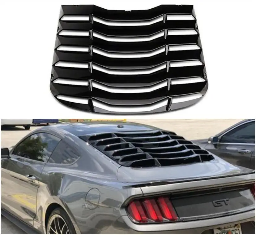 

For Ford Mustang 2015 2016 2017 2018 2019 2020 2021 2022 Rear Window Decorative Louver Sun Shade Blinds ABS