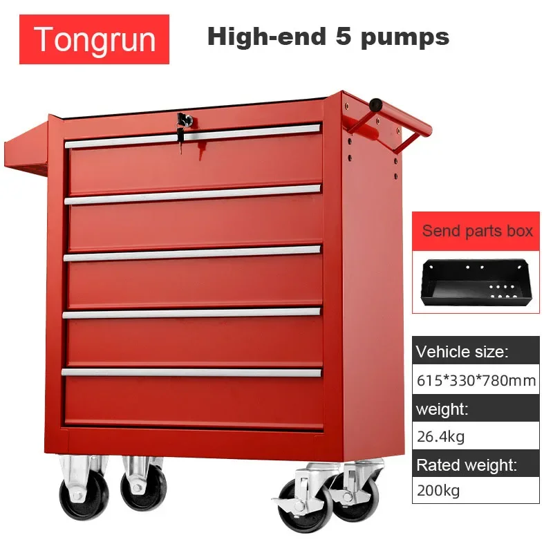 YyhcTool BoxHot Selling Black Tool Cabinet Heavy Duty Tool Box Roller Cabinet Professional Metal Garage Cabinet With Tools 4