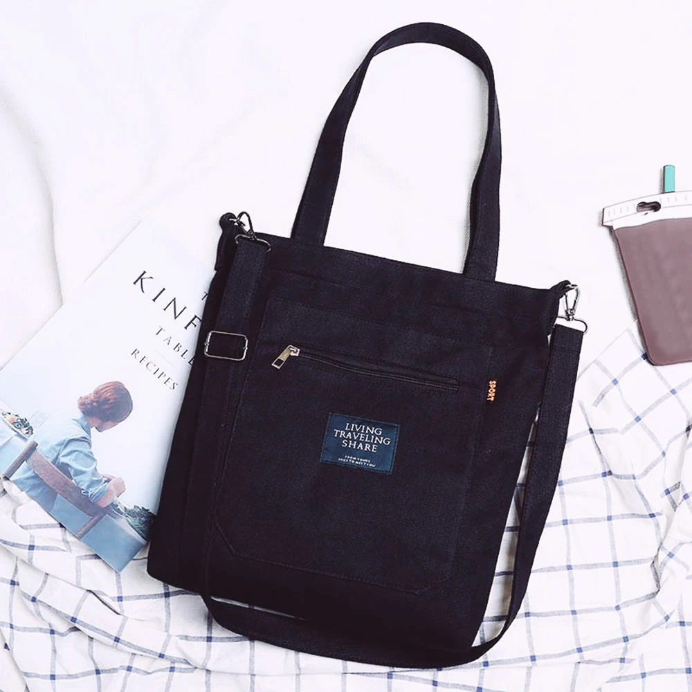 

Простая женская сумка с принтом милого медведя, Холщовая Сумка, японская литературная сумка на плечо, повседневная хозяйственная сумка-тоут, женская сумка