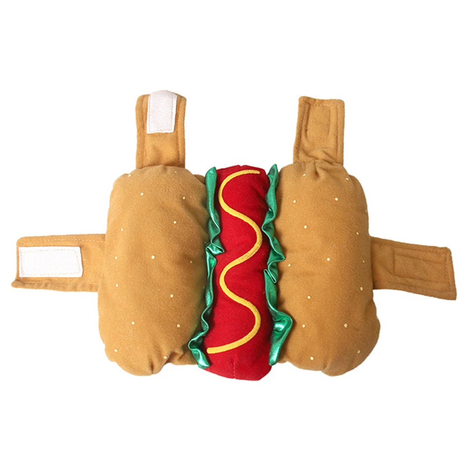 NONOR Pet Costume Hot Dog Shaped Dachshund Sausage Adjustable Clothes Funny Warmer for Puppy Dog Cat Supplies